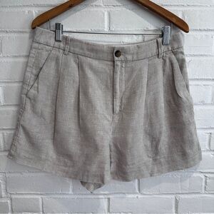 Banana Republic Cream Linen Blend High-Rise Shorts Women’s Size 10